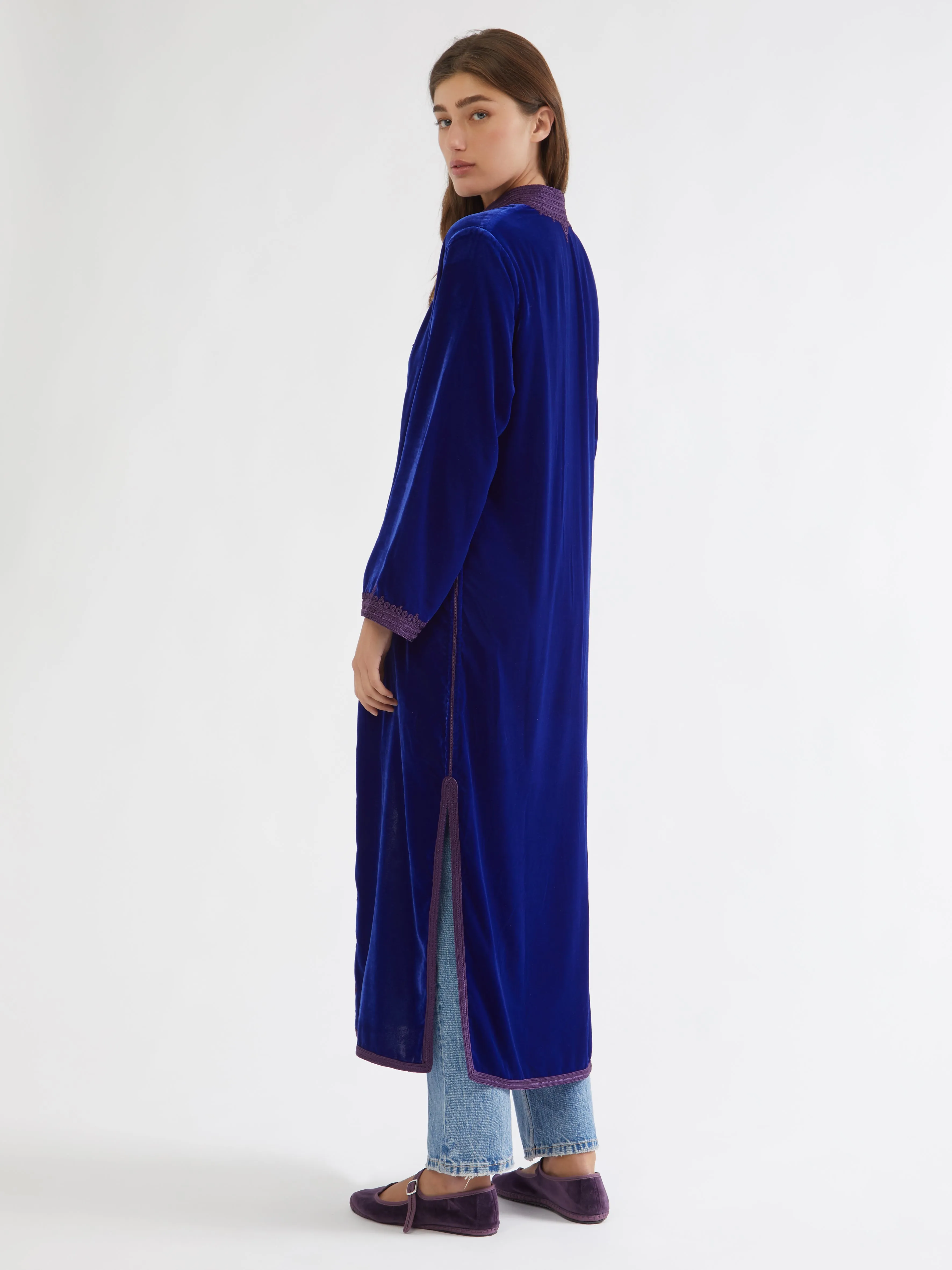 Moroccan velvet coat All Weather Piece Stain Resistant Material