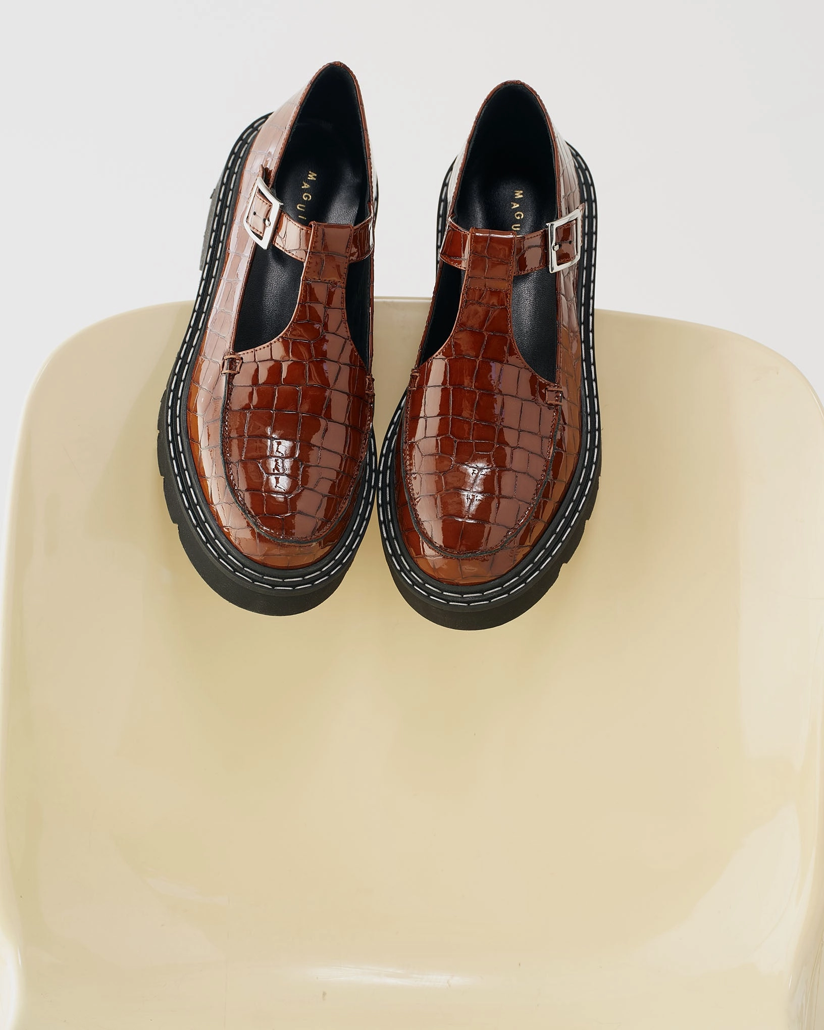 Neiva Brown Mary Jane Formal Style