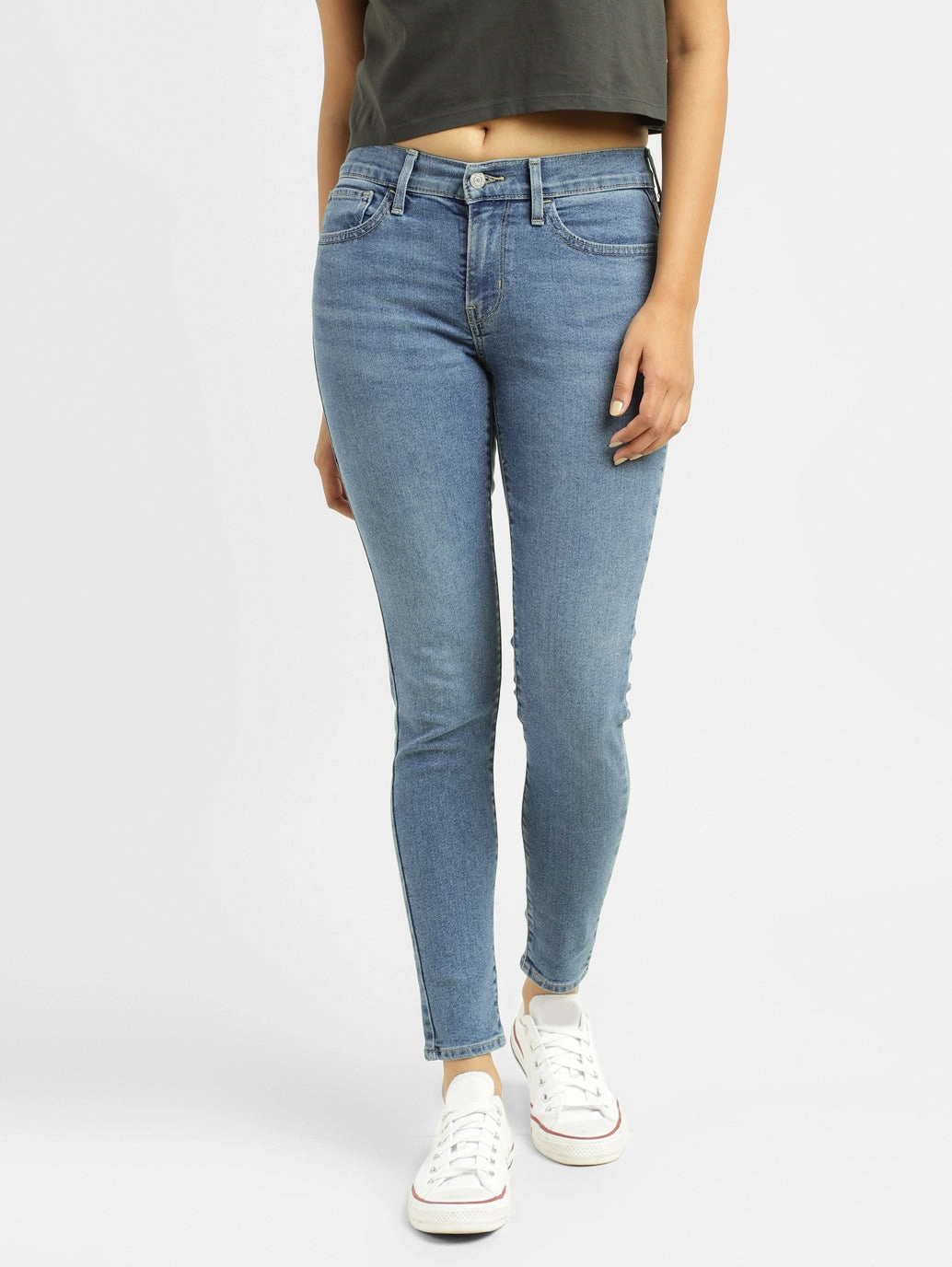Summer Vibes Women's 710 Blue Skinny Fit Mid Rise Jeans