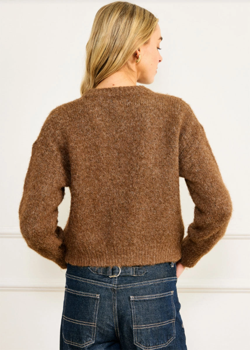 Eco Certified Fabrications Comfort Stretch Fit Morgan Cardigan - Brown