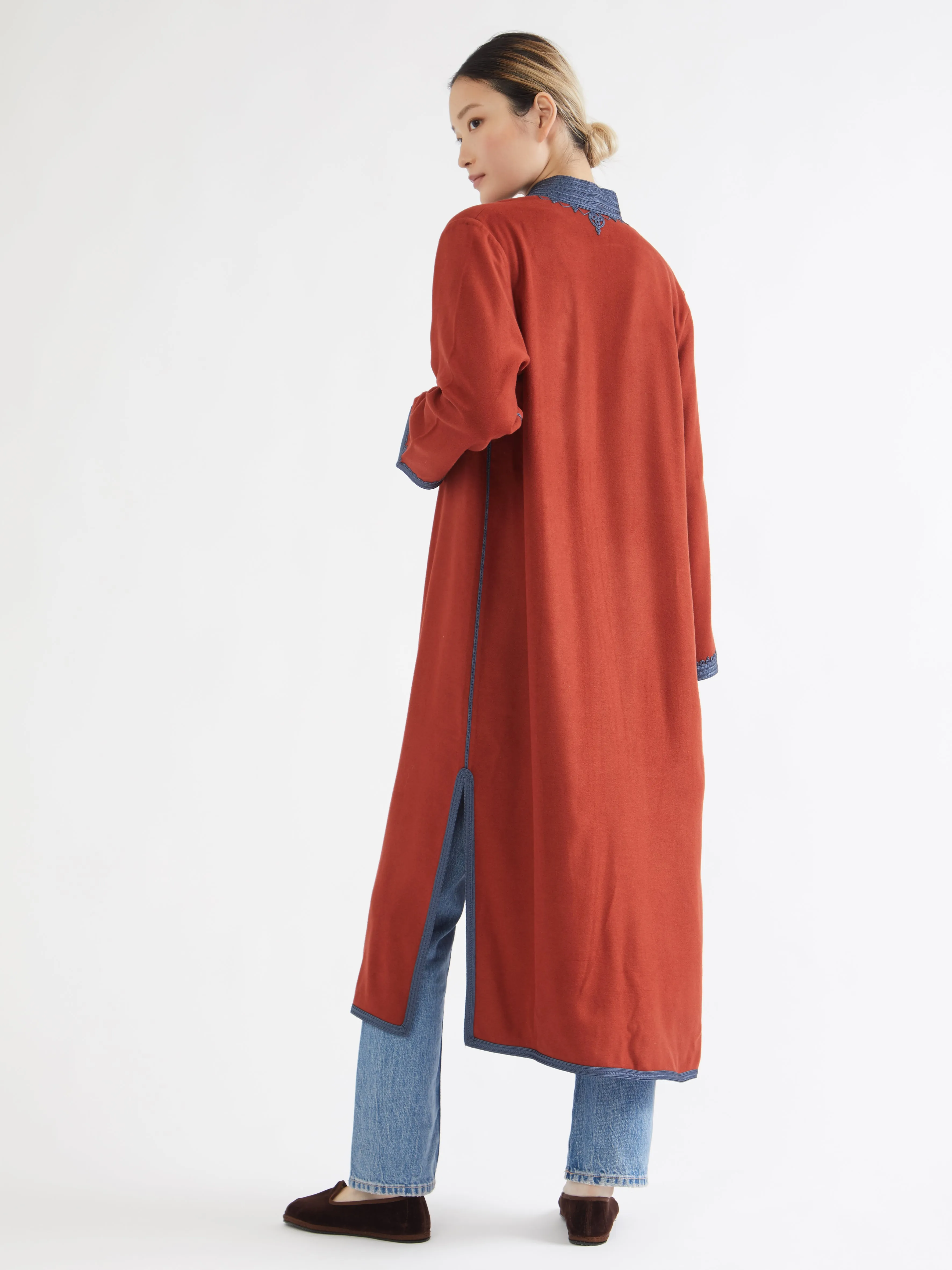 Ergonomic Sleeve Shaping Moroccan cashmere coat