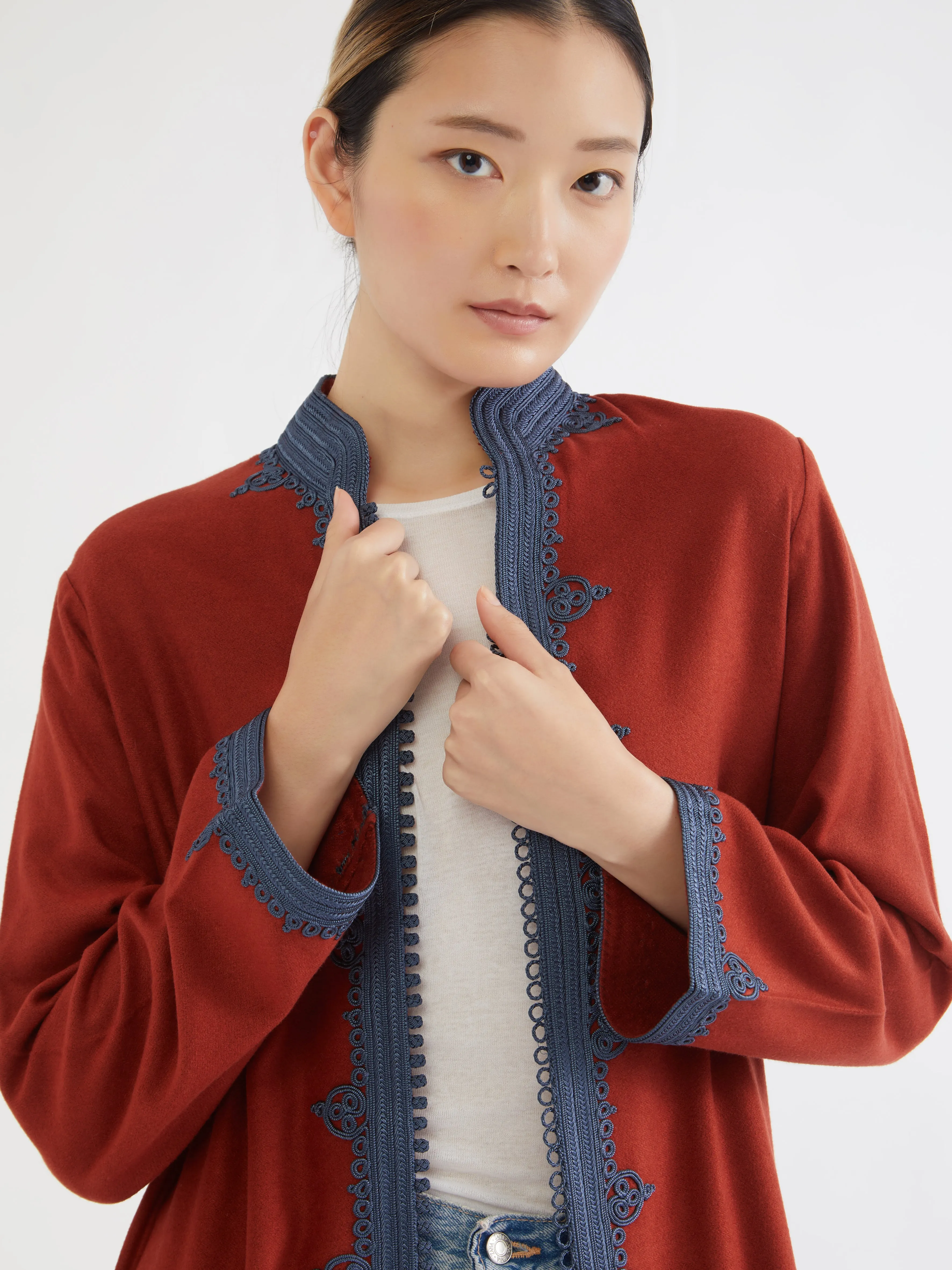 Windproof Cuffs Moroccan cashmere coat