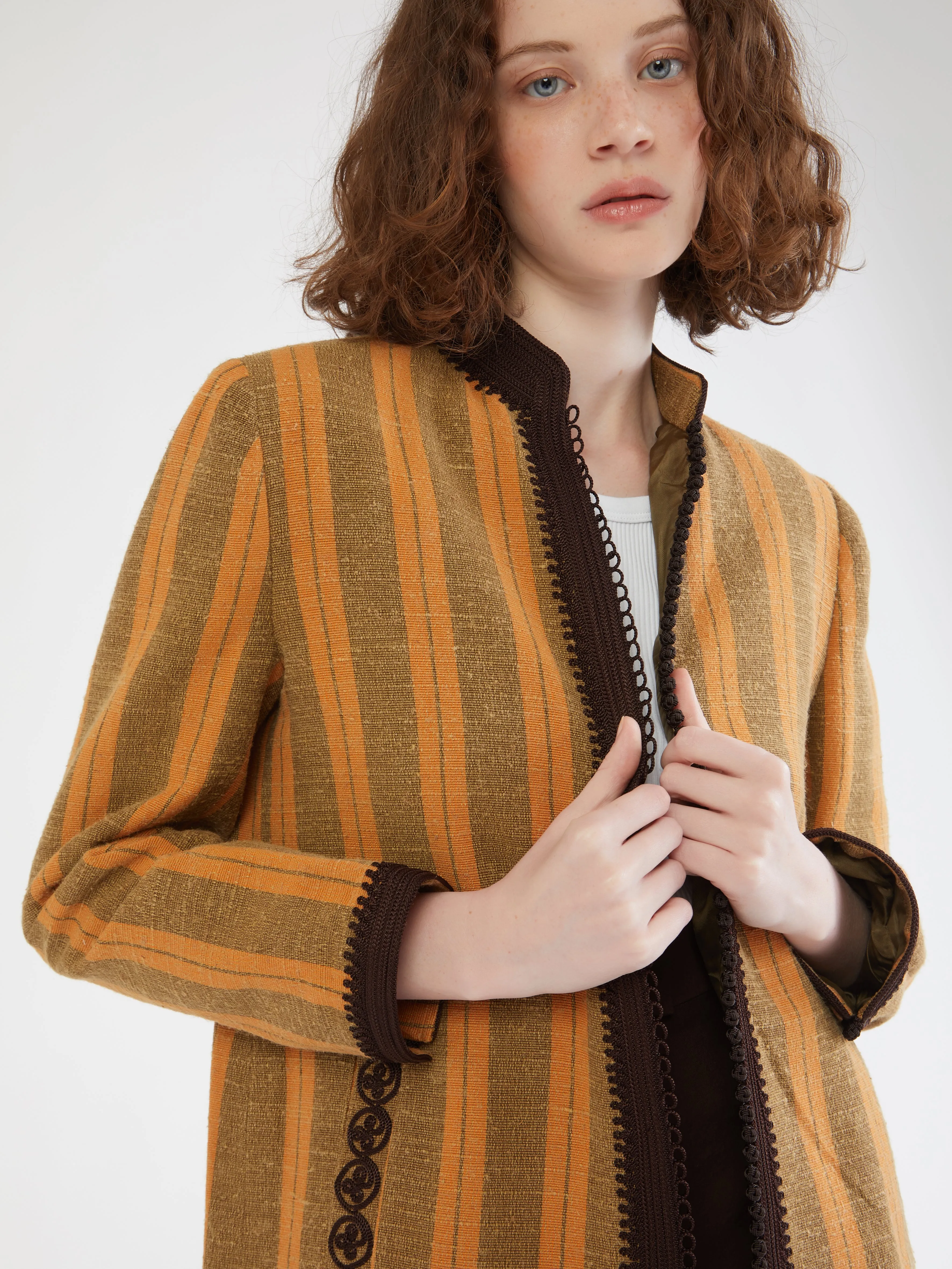 Moroccan linen blazer SiliconeGrip Top Guard