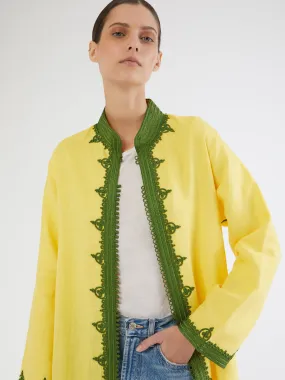 Moroccan linen coat Moisture Wicking Inner Soft Shell Material