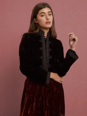 Moroccan velvet Bolero Adjustable Hood