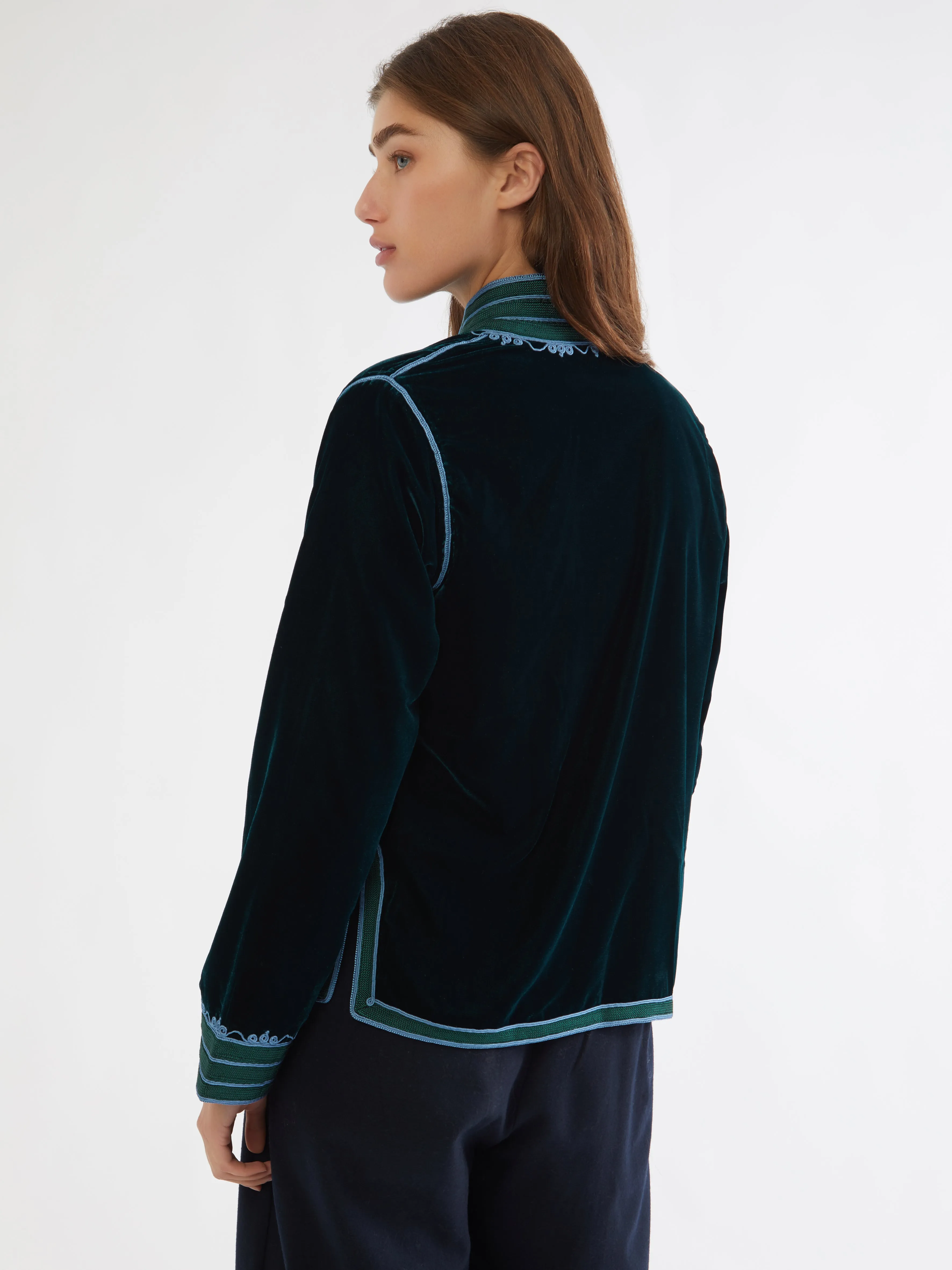 Moroccan velvet jacket Fashion Trend Clean Jacket Detail
