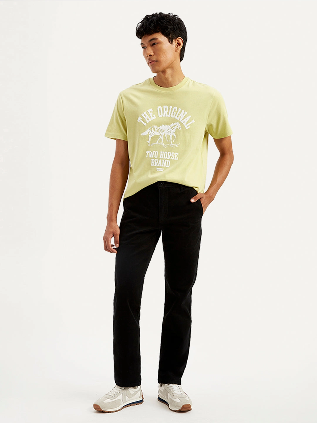 Men's Black Slim Fit Chinos Movement Support Athletic Comfort