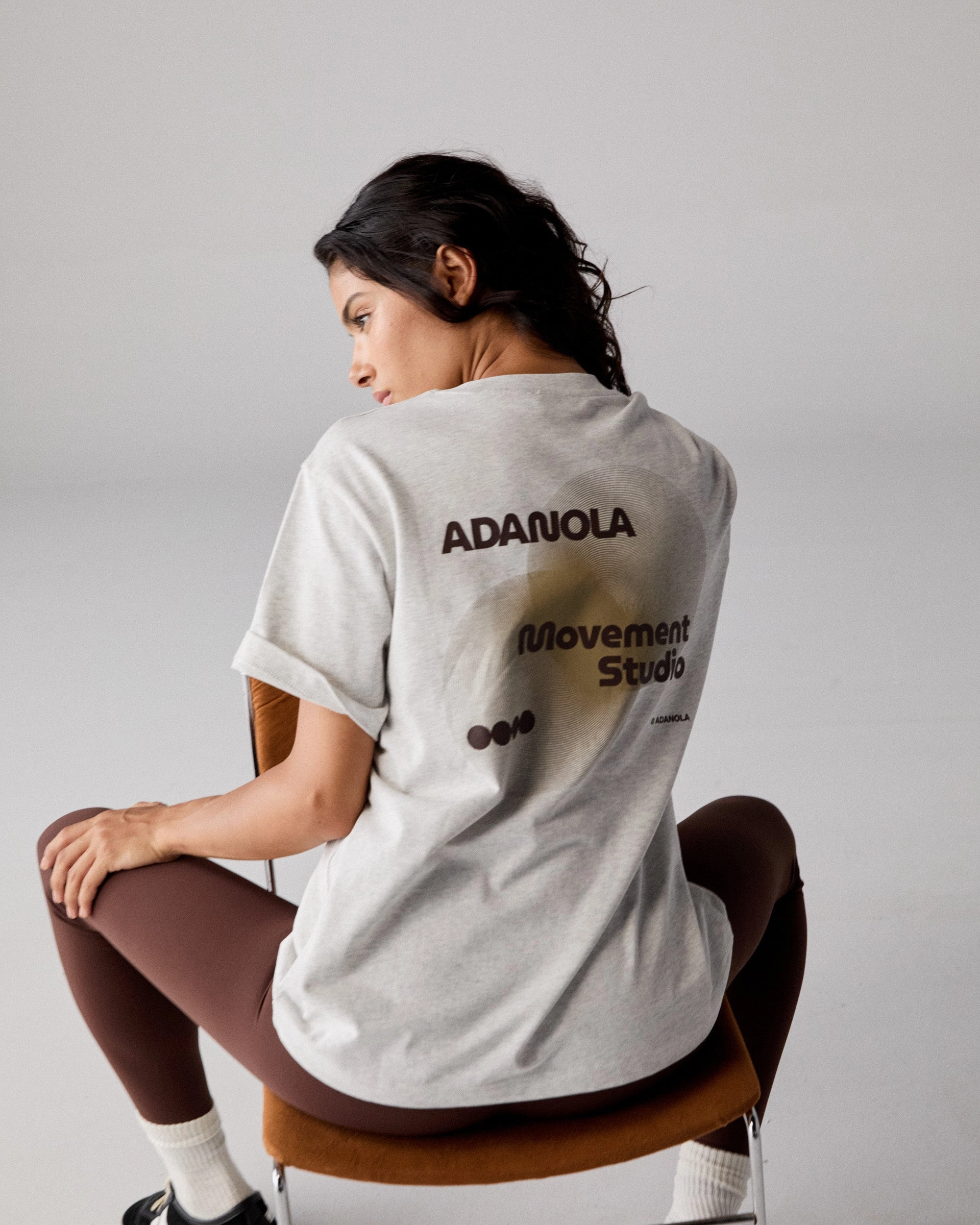 Movement Short Sleeve Oversized T-shirt - Light Grey Melange Adjustable Shoulder Straps