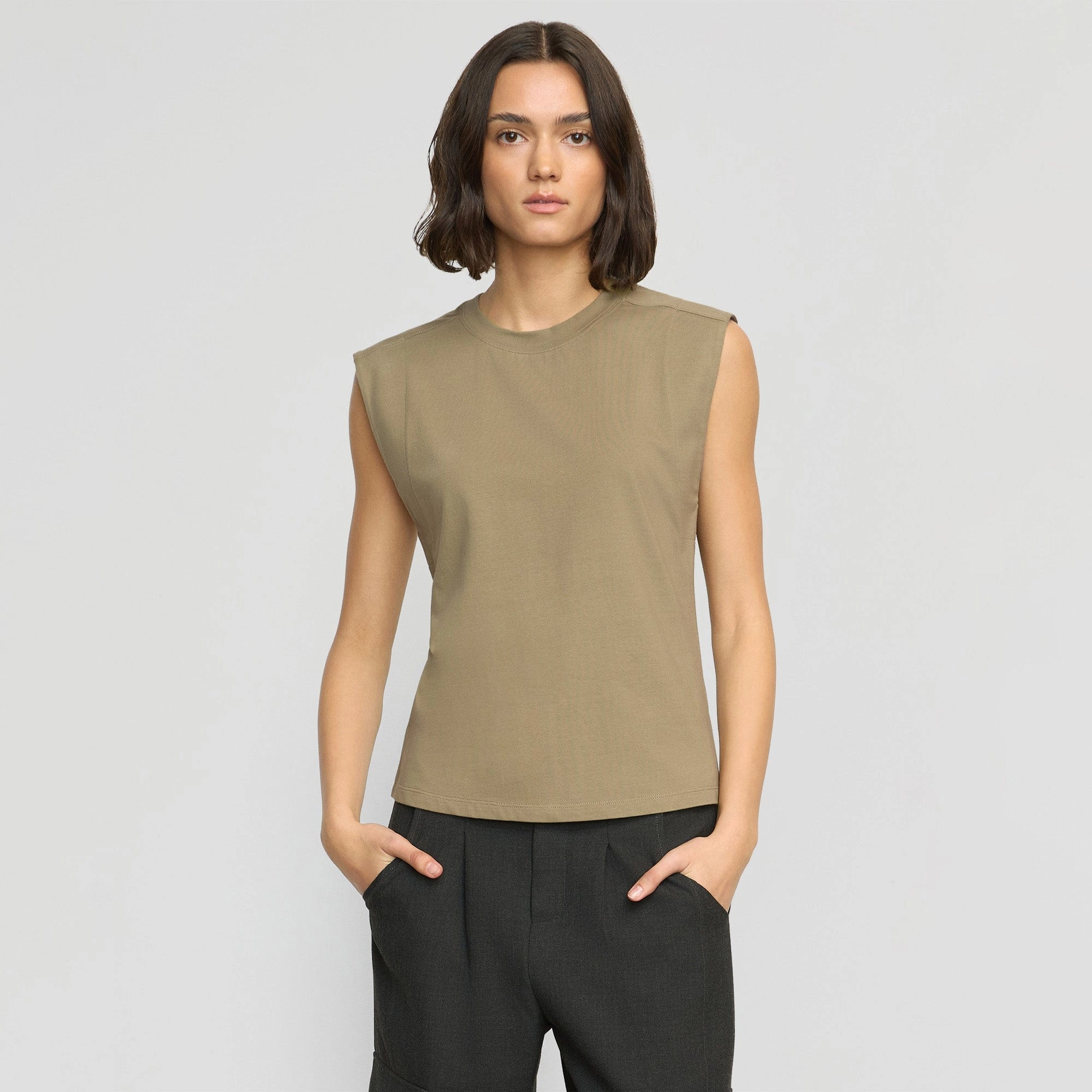 Casual Look City Smart Nana Organic Cotton Structured-Shoulder Tee