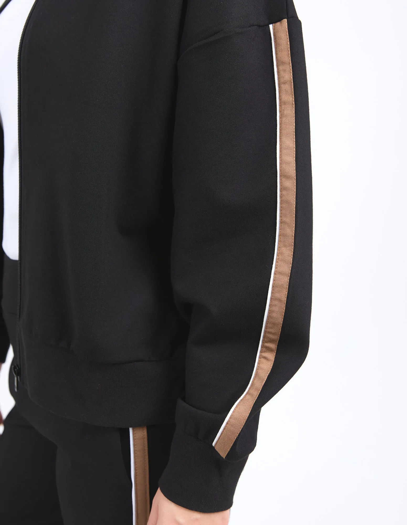 Camo Print Foxwood London Zip Thru Jacket Black