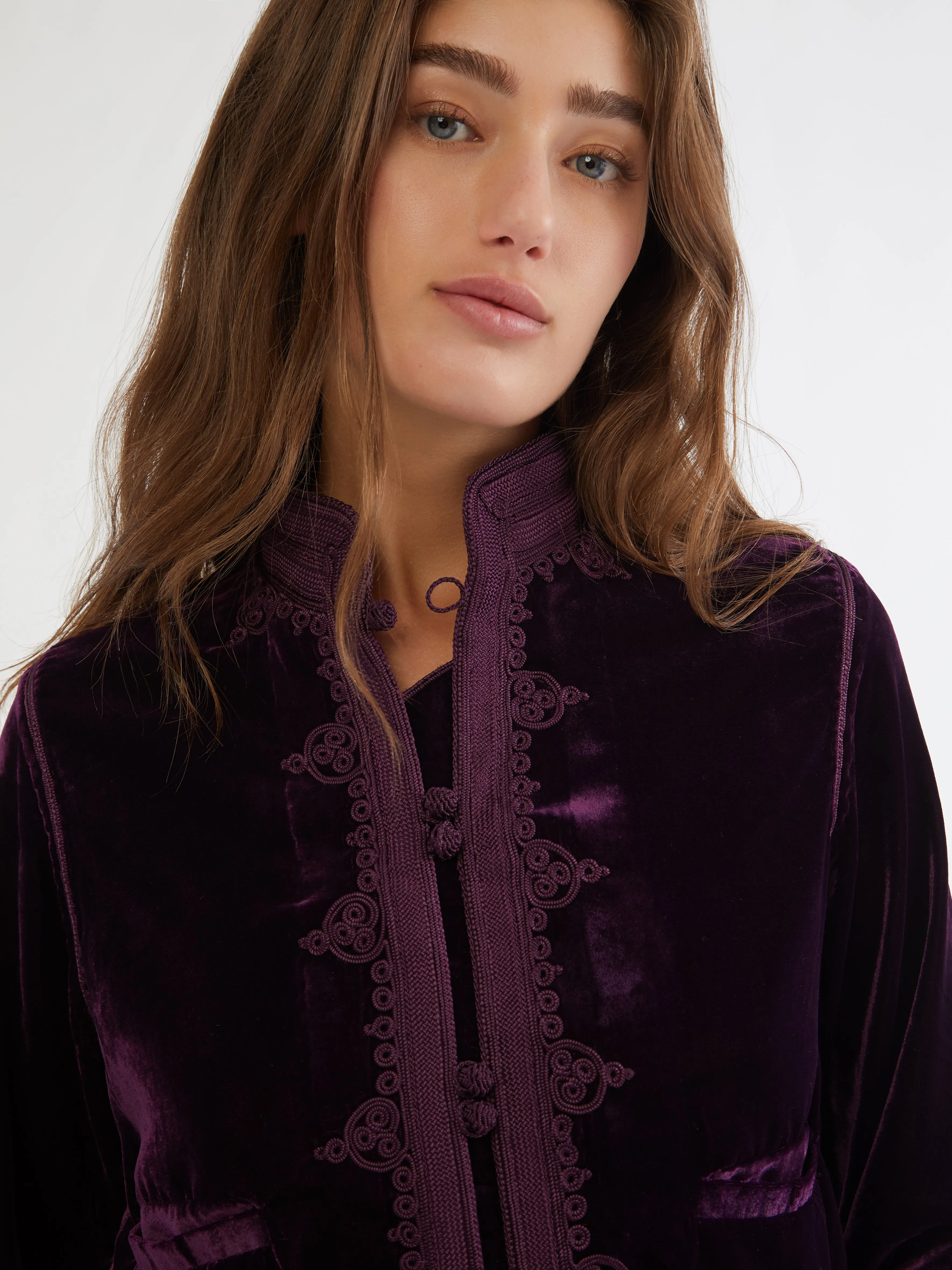 Convertible Features Moroccan velvet Bolero