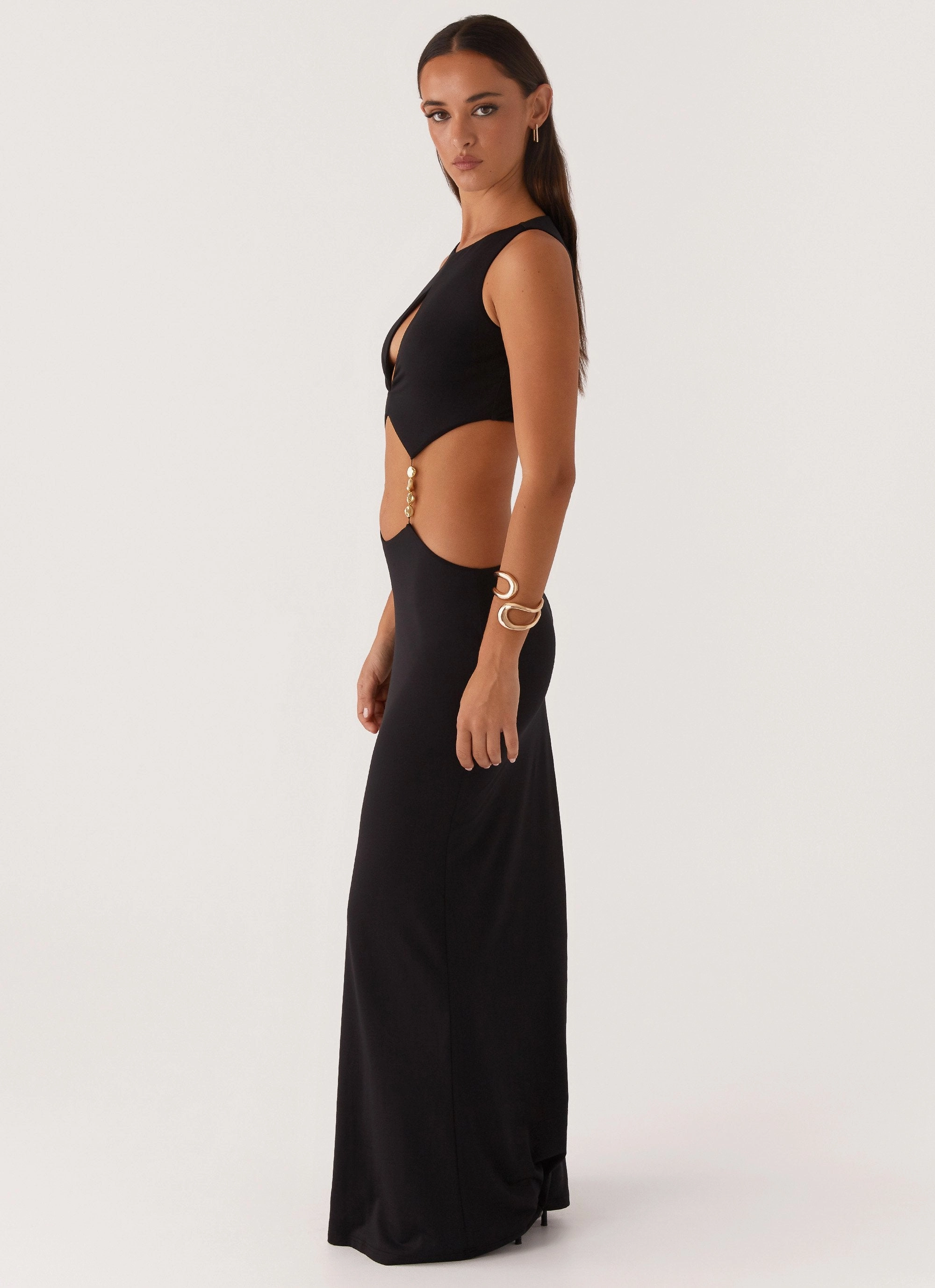Nadiya Maxi Dress - Black Comfortable Fashion Sophisticated Line