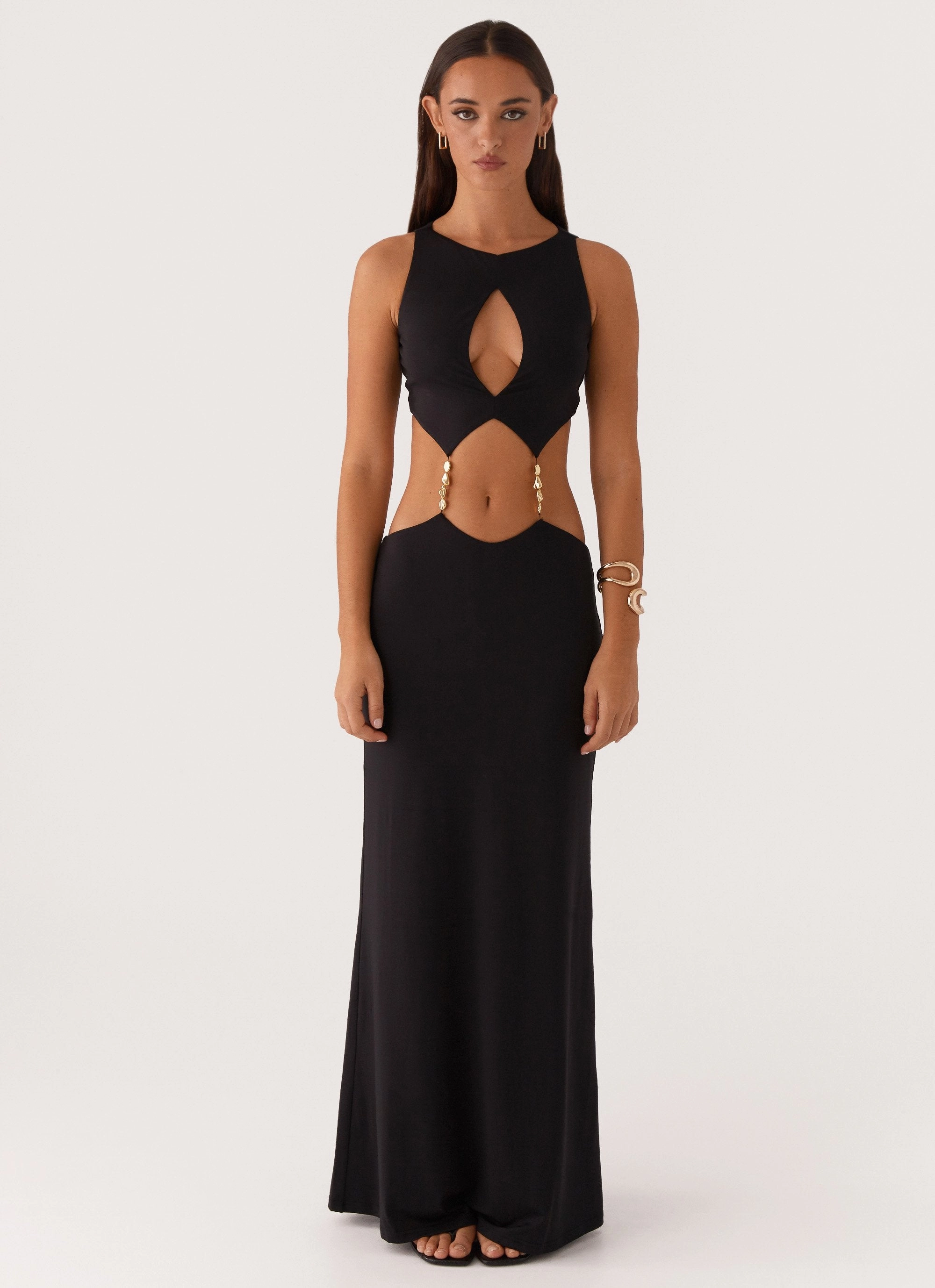 Nadiya Maxi Dress - Black Urban Touch Understated Glam