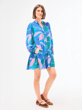 boho vibe Clean Aesthetic Natasha Dress | Glow Over Blue