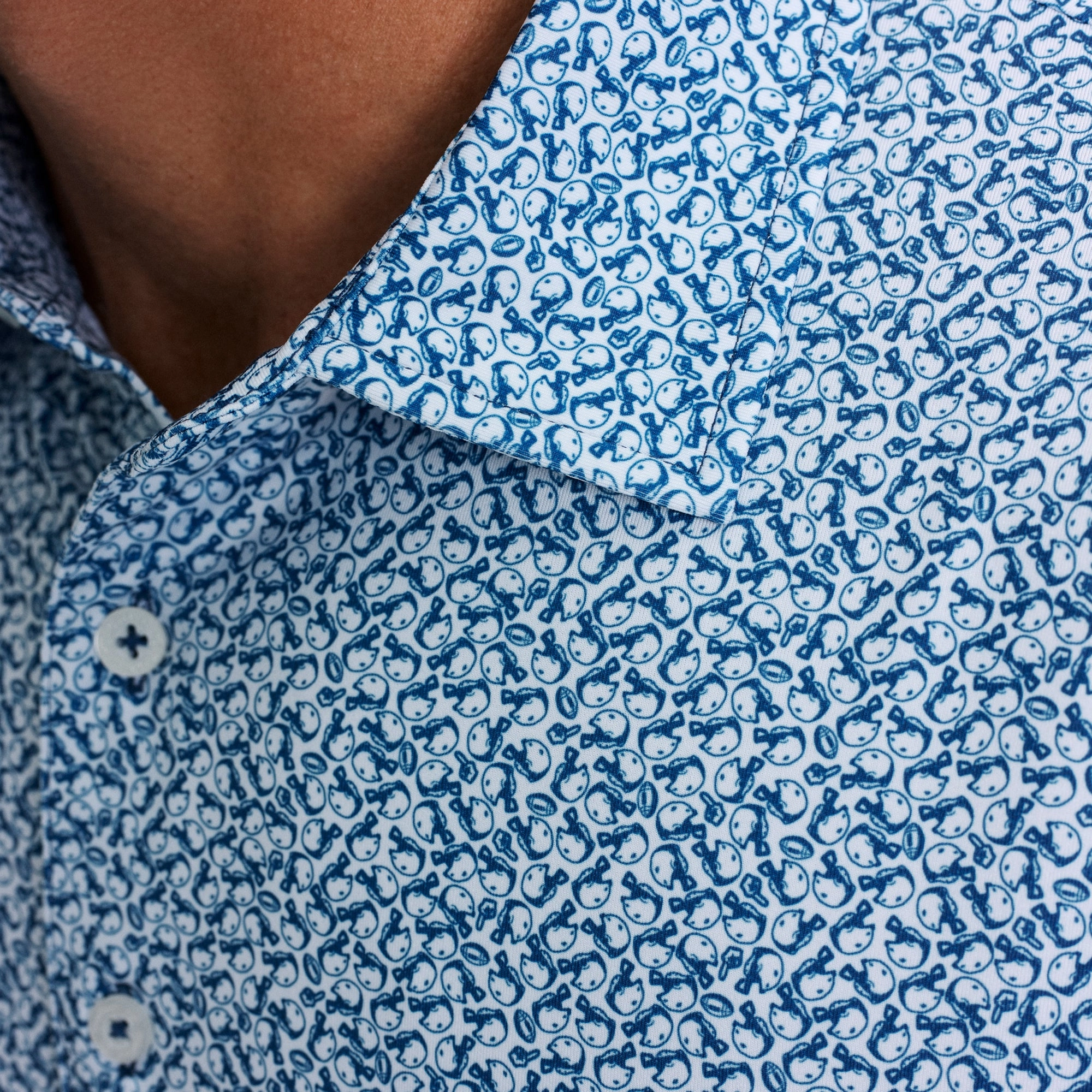 Premium Fabric Double Layer Shoulder Navy Helmet Havoc Printed Performance Polo