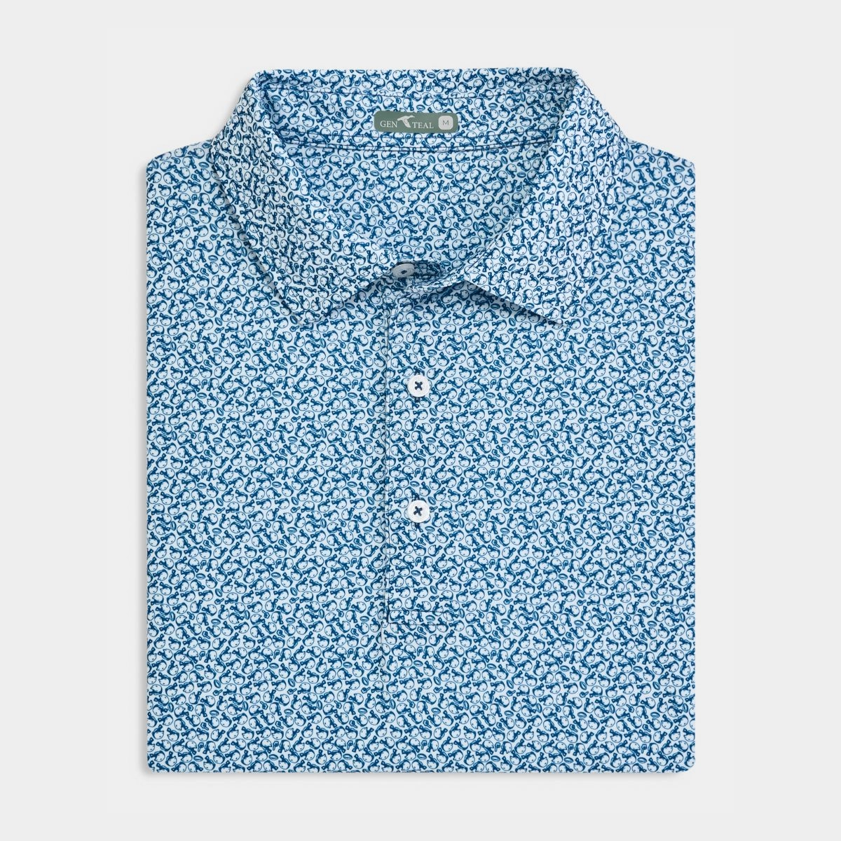 Navy Helmet Havoc Printed Performance Polo Perfect Fit