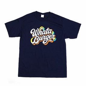 Navy Script Tee LongWearingComfort