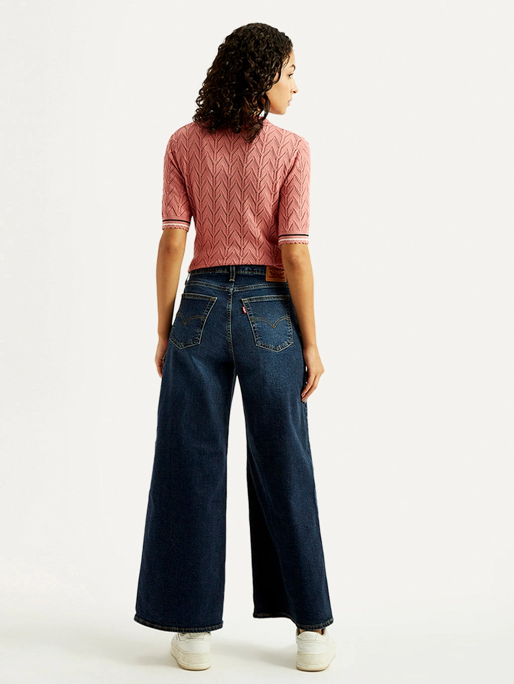 Minimalist Design Travel Outfit Student Outfit Lightweight Women's 728 Dark Blue Flared Fit Mid Rise Jeans