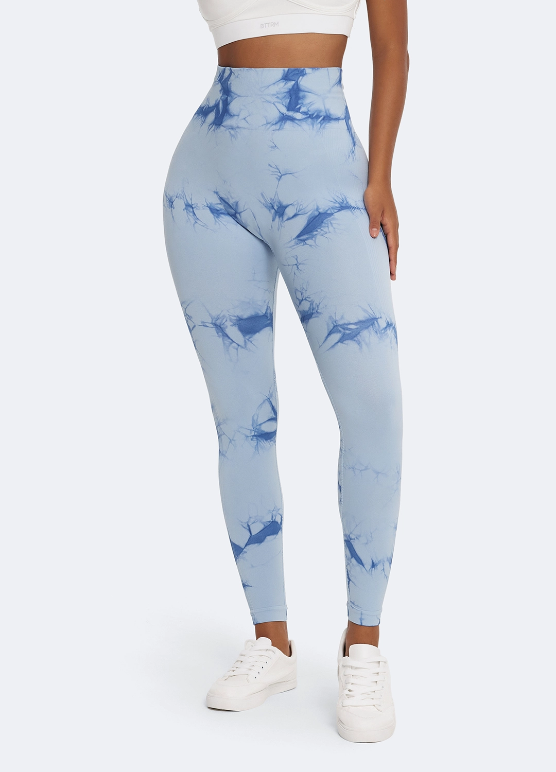 Body Shaping Morning Stretch Tie Dye Leggings with Push-Up
