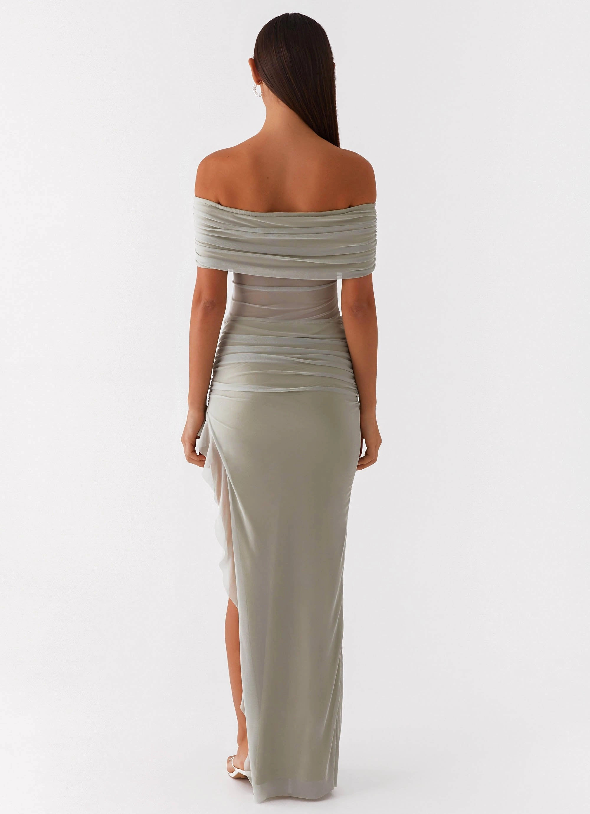 Nelly Off Shoulder Maxi Dress - Pistachio Stylish Vibe Seamless Finish