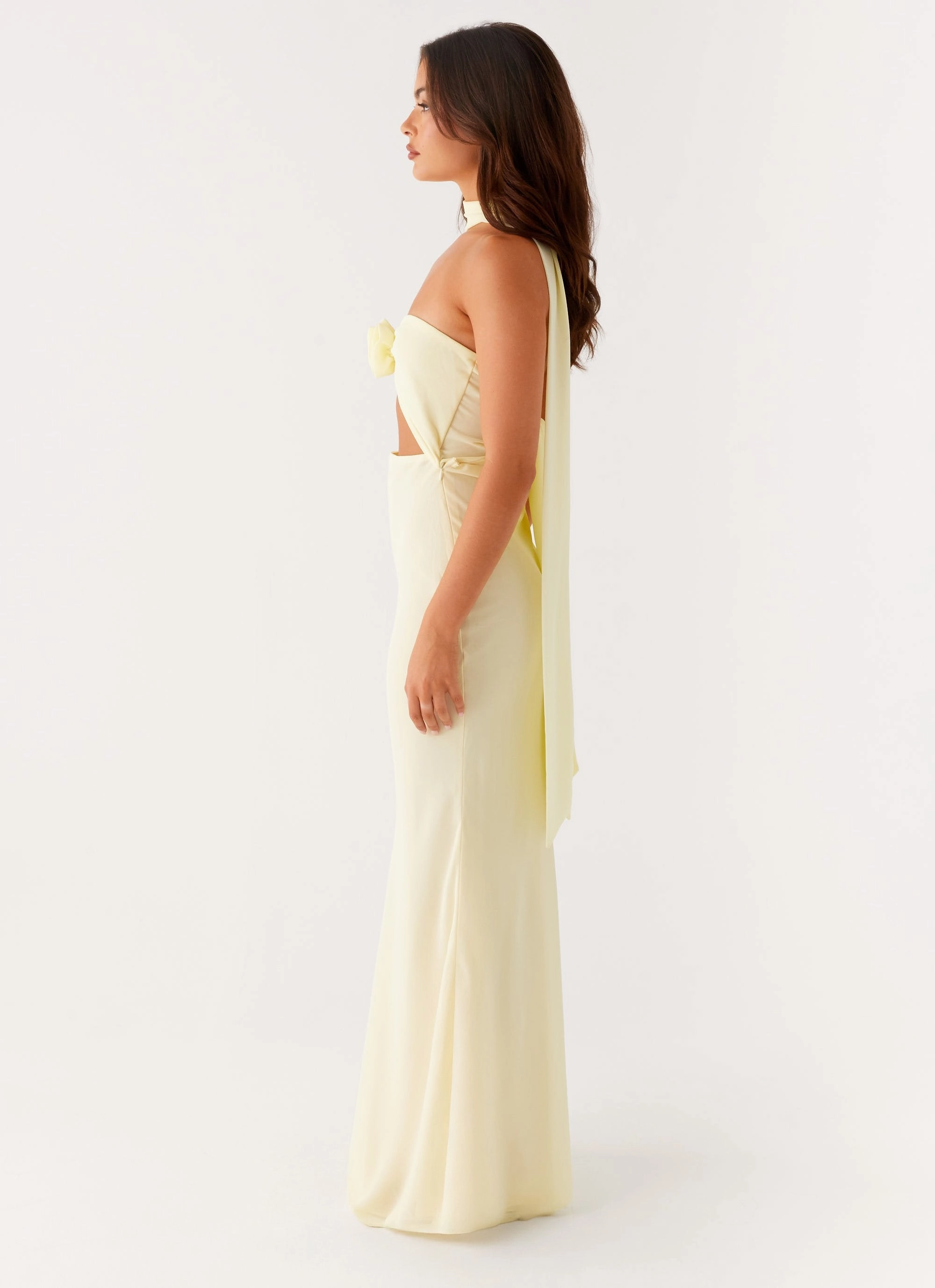 New Light Maxi Dress - Yellow Flared shape