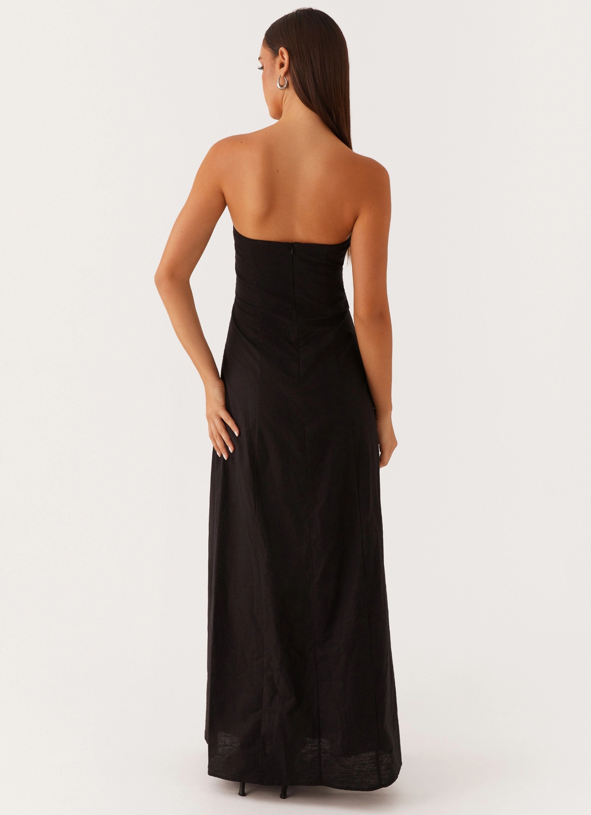 Modern Silhouette Tayla Linen Maxi Dress - Black