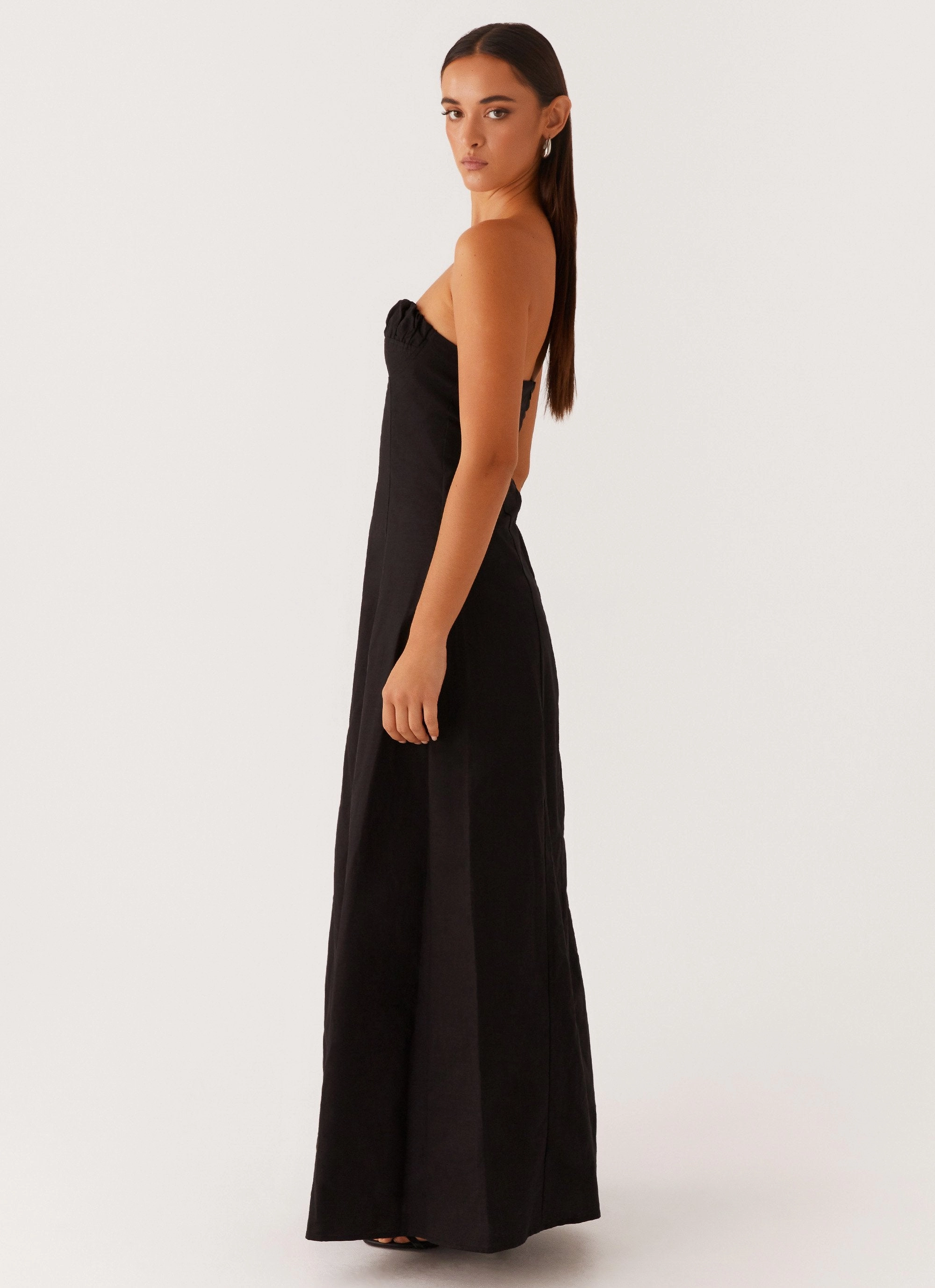 DurableStitching Tayla Linen Maxi Dress - Black