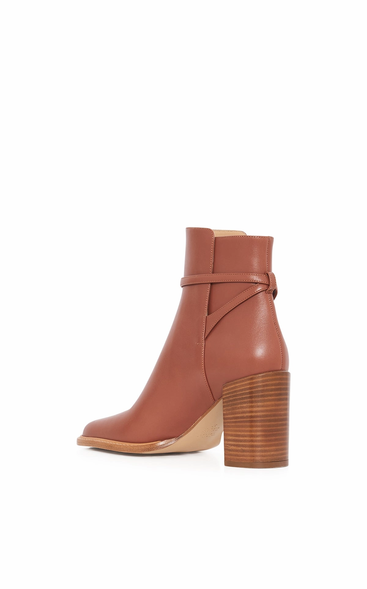 Insulated Weather Resistant User Nina Clasp Ankle Boot in Cognac Leather