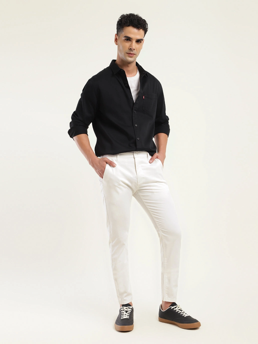 MachineWashable Body Shape Men's 512 Slim Tapered Fit Off-White Chinos