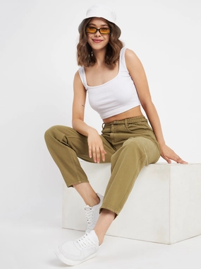 Madame Olive Denim Balanced Style Flexible Knee Panels