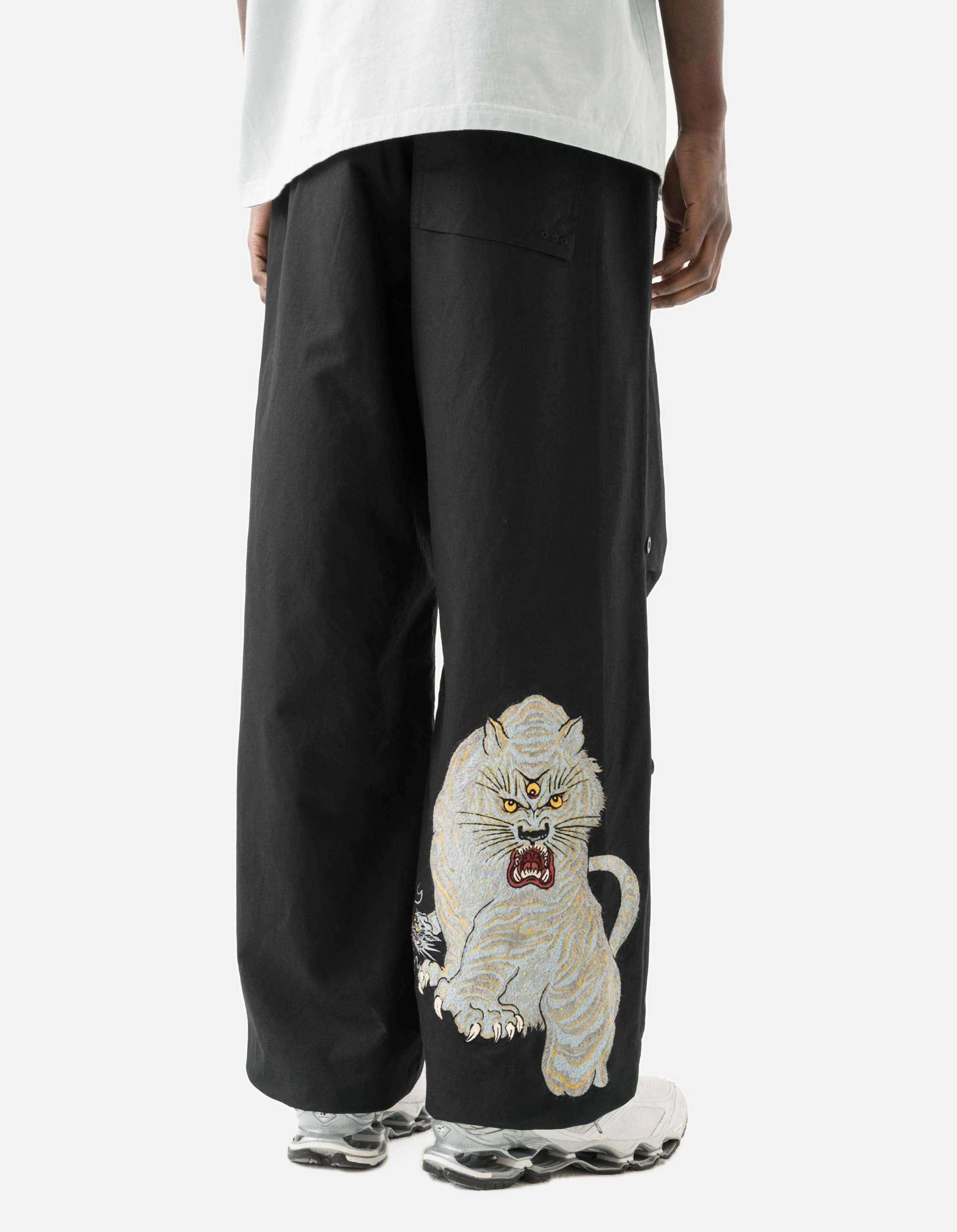 7094 Sno Panters Embroidered Loose Snopant? Black Easy Stretch Fit