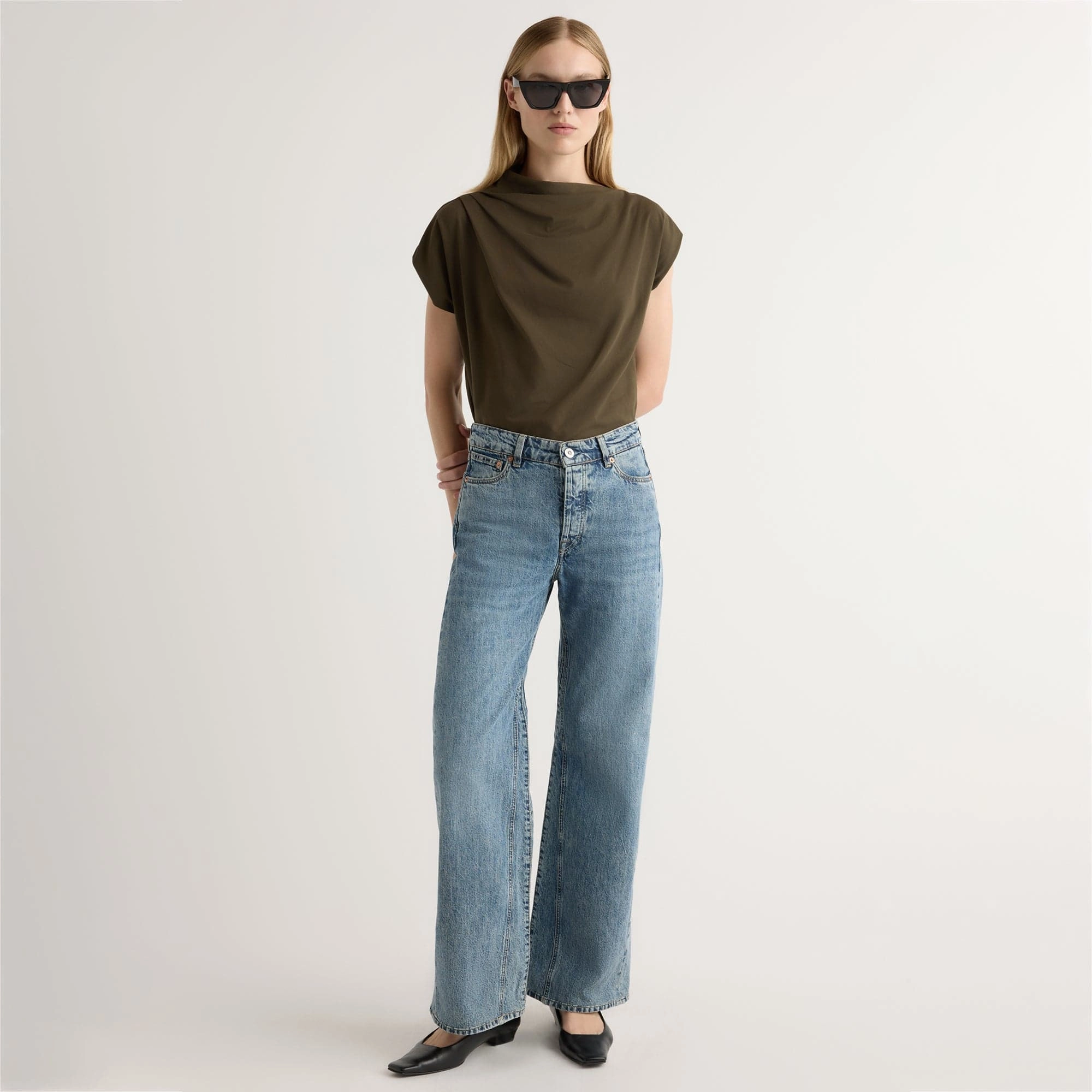 Kenny Asymmetric-Neck Tee Breathable Wear Fit