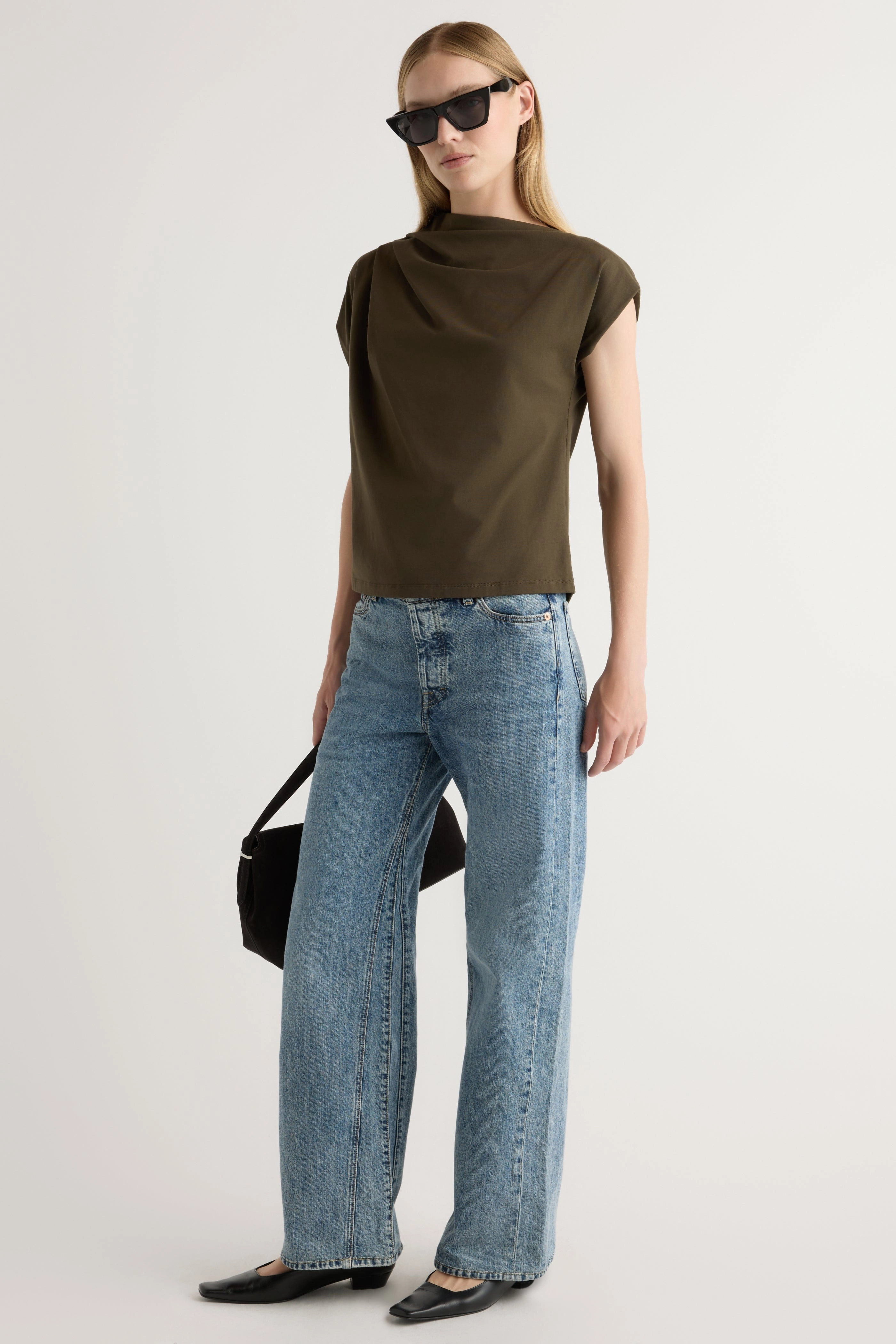 Lightweight Style Kenny Asymmetric-Neck Tee