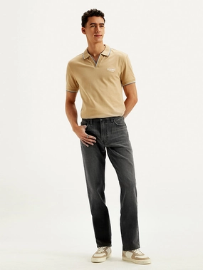 Men's 513 Charcoal Grey Slim Straight Fit Mid Rise Jeans Relaxed Style Outdoor Enthusiast Evening Stroll