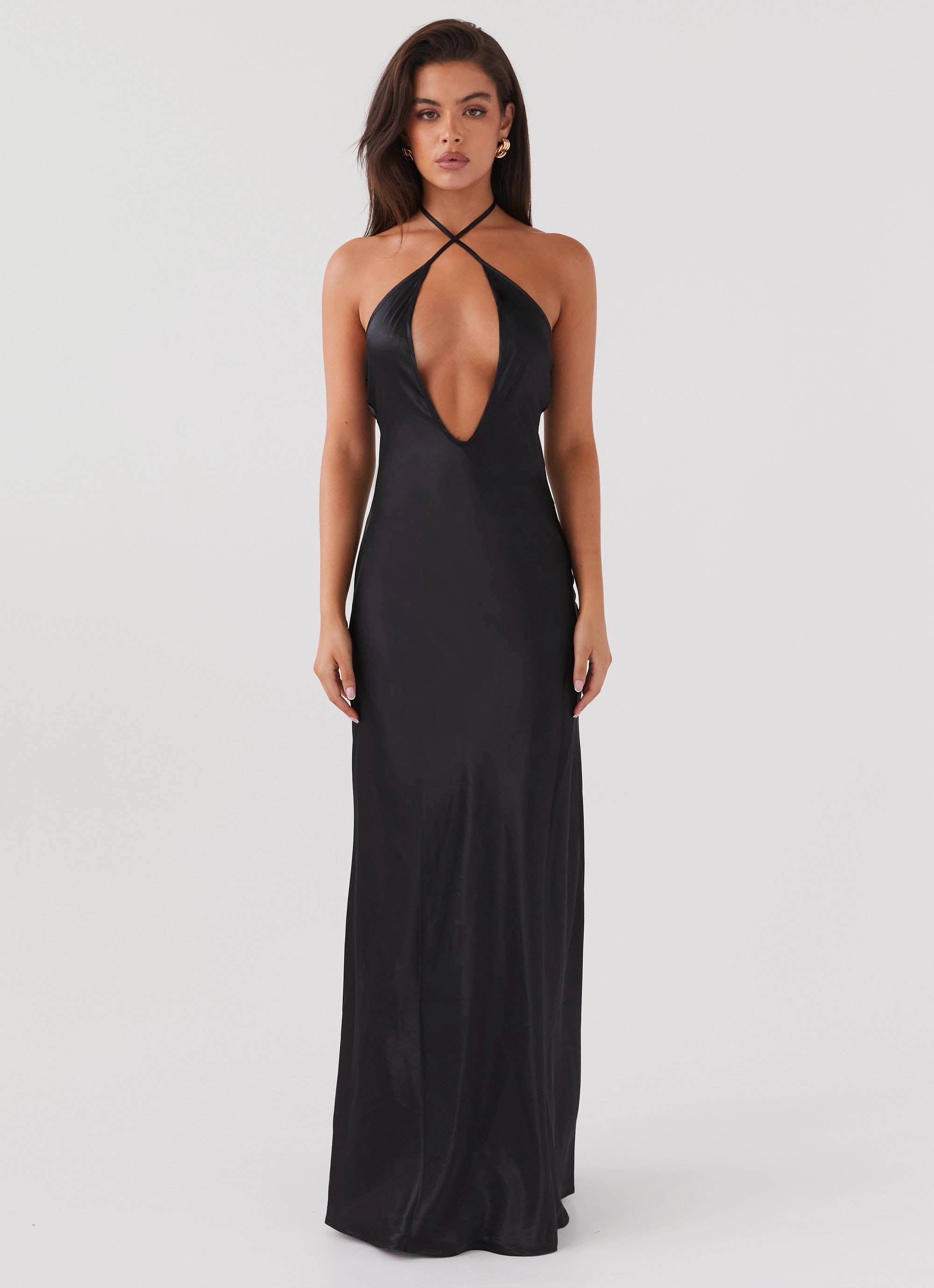 Noir Symphony Maxi Dress - Black Ethically-Made Skin Glow