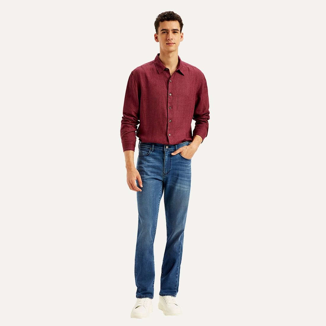 All Day Use Men's Redloop 511 Blue Slim Fit Mid Rise Jeans