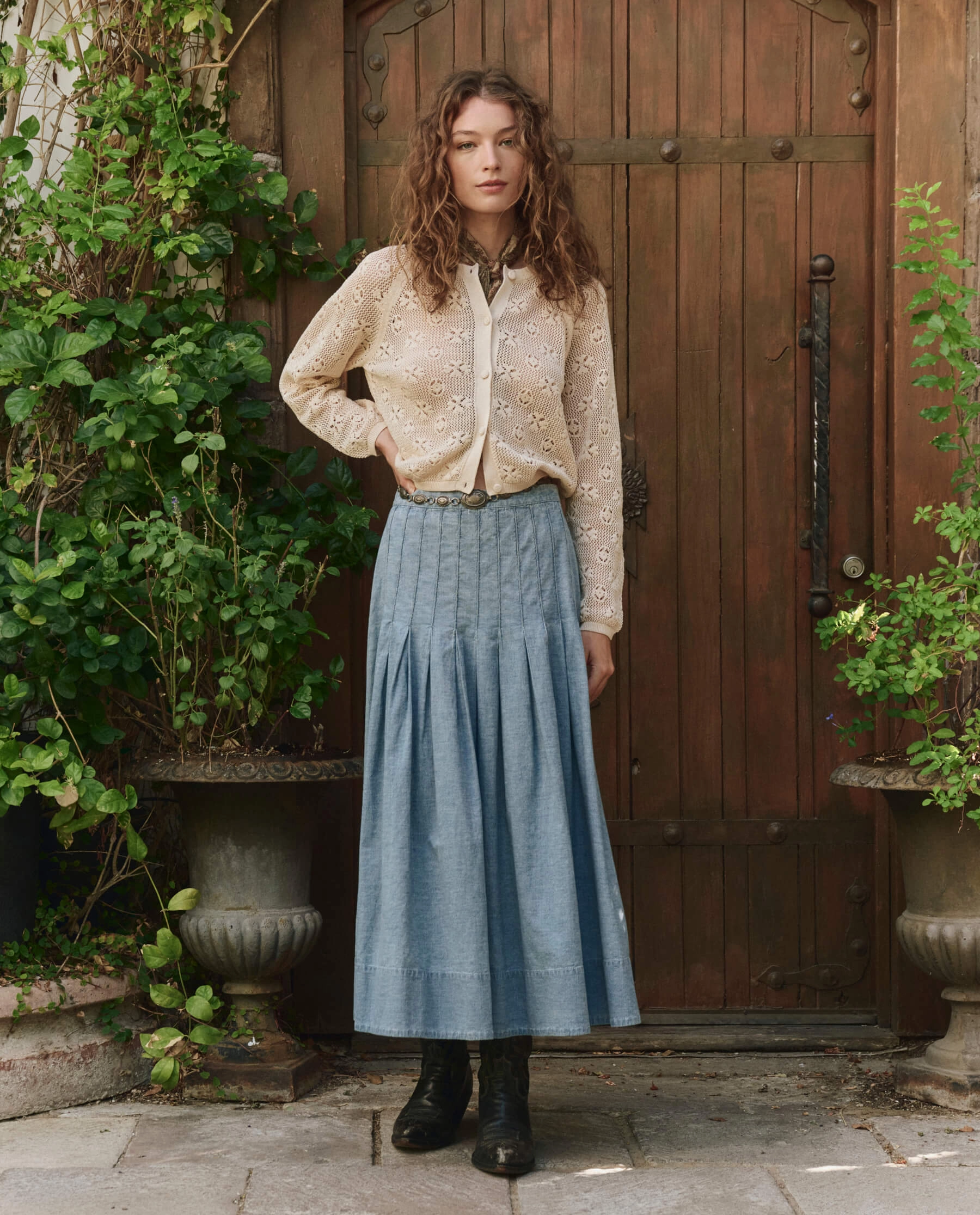 The Crochet Cardigan. -- Natural Seamless Stitching Merino Wool