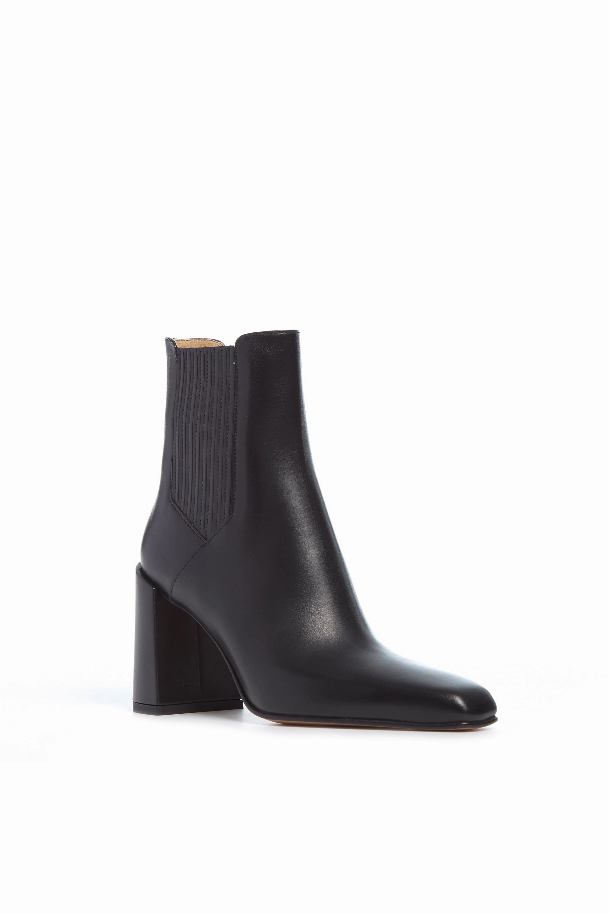 Luke High Heel Ankle Boot in Black Leather Reinforced Form Nature Lover Effortless Look