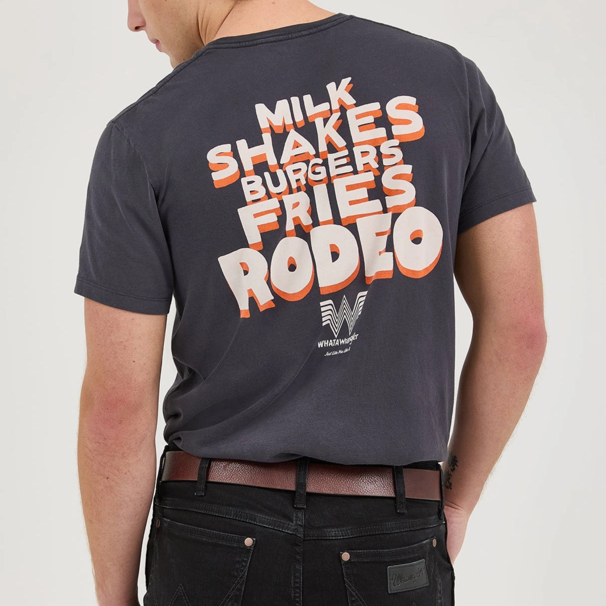 Wrangler? x Whataburger? Cowboy Graphic Black T-Shirt SleevelessOption