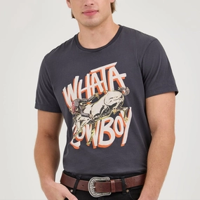 Flatlock Seam Technology AntiPill Surface Wrangler? x Whataburger? Cowboy Graphic Black T-Shirt