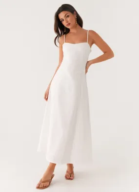 Comfortable Style Light Bow Noosa Midi Dress - White