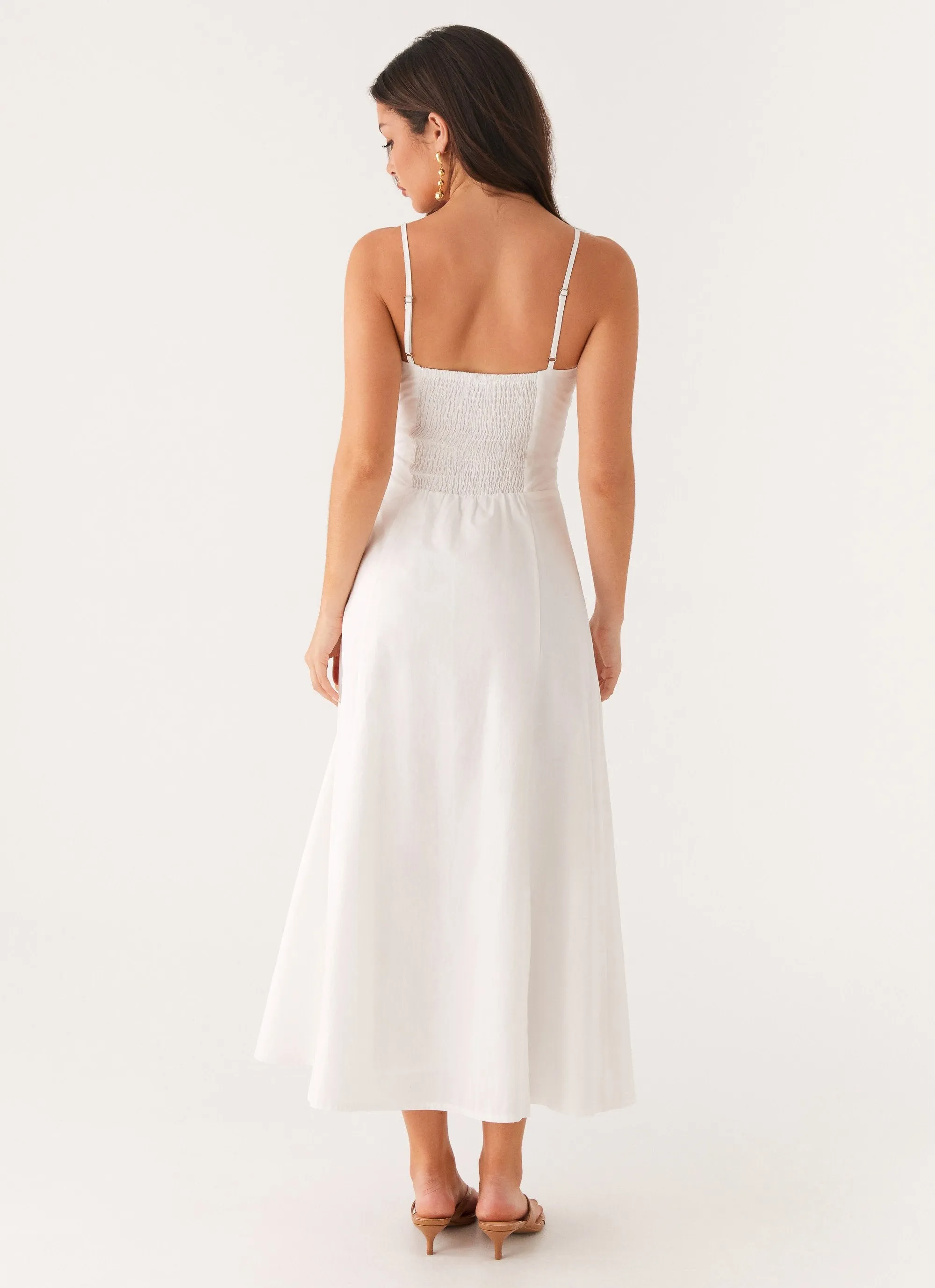 Noosa Midi Dress - White Elegant evening wear Repair-Friendly