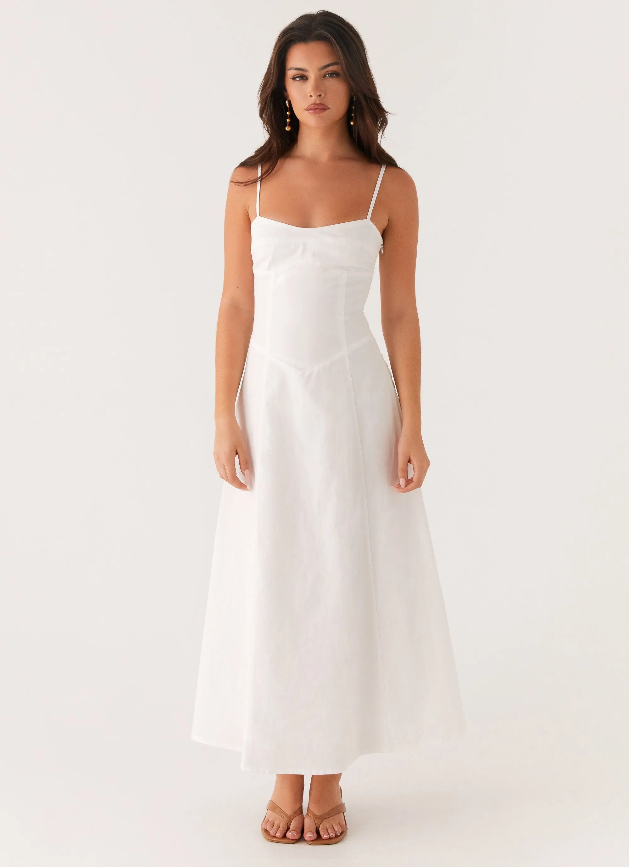 Layering Fit Skin Touch Noosa Midi Dress - White