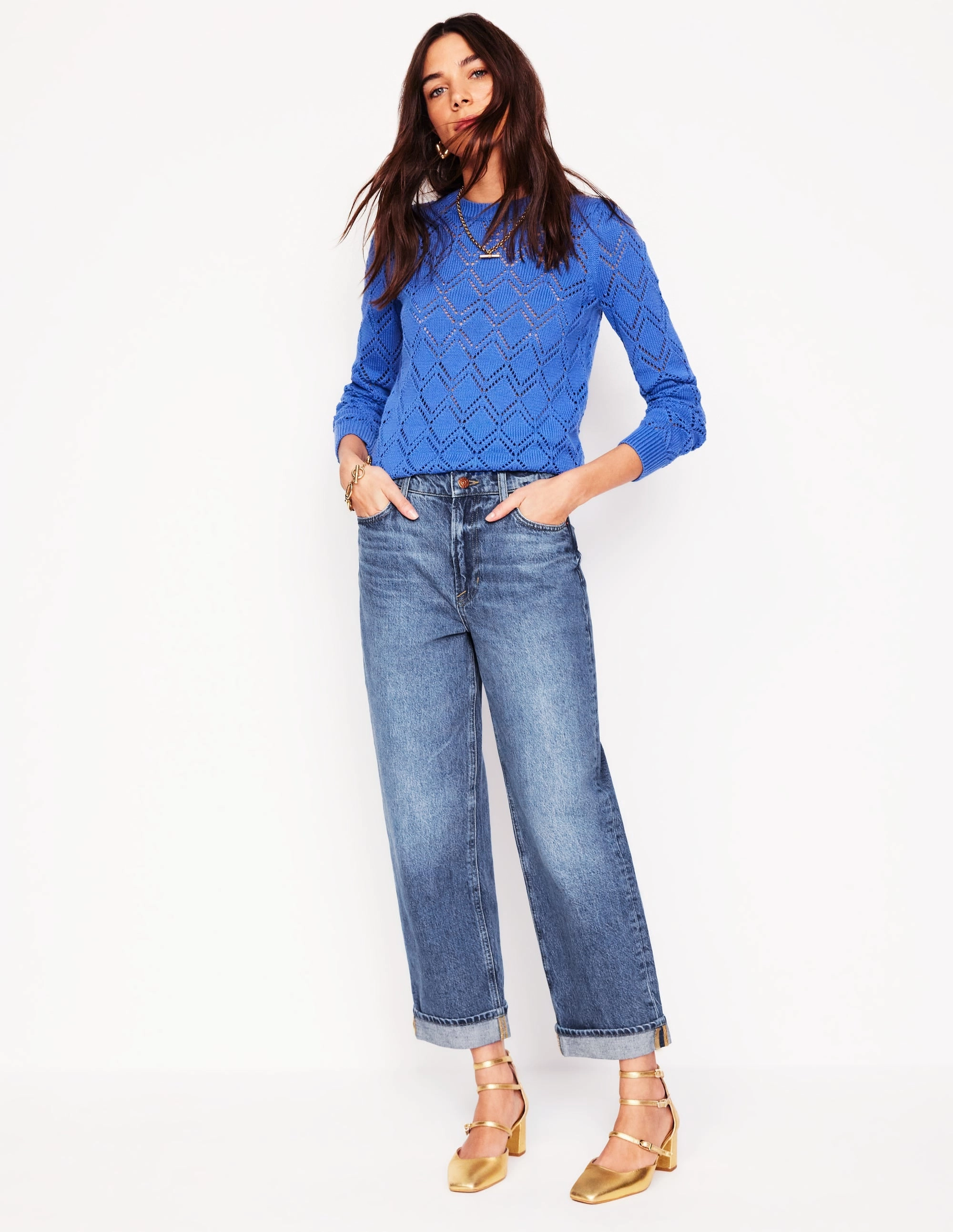 Mid Rise Straight Jeans-Mid Vintage Chilly Weather Wear