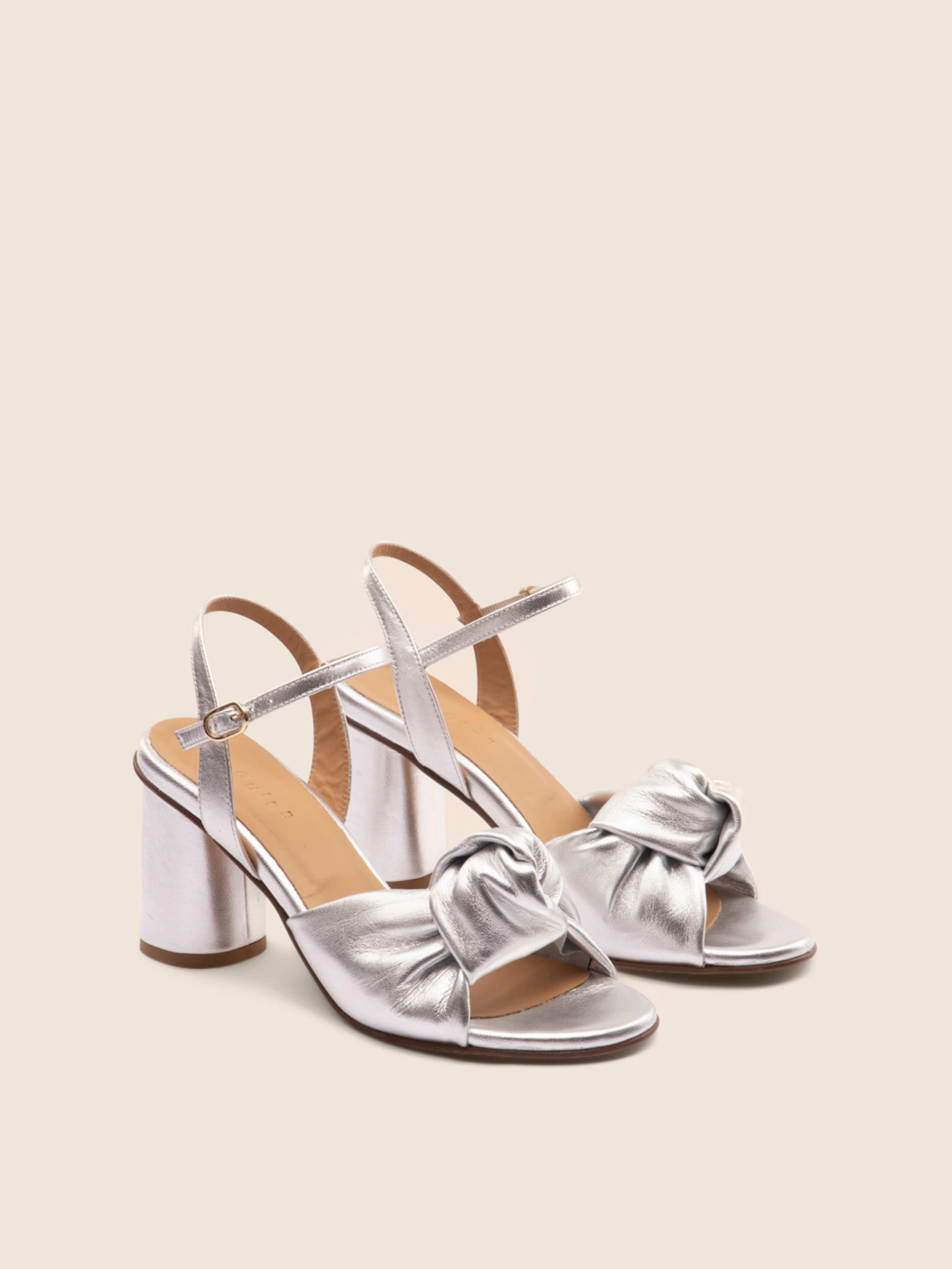 Noto Silver Heel Urban Style Stylish Booties