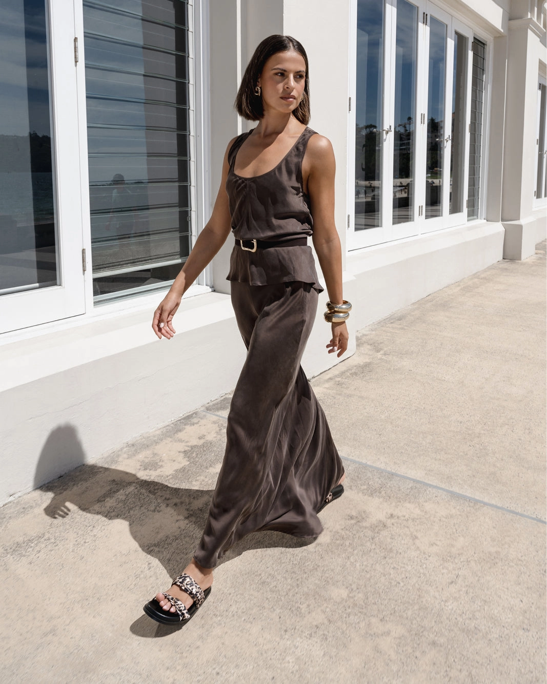 Hot Day Breathable Upper Design NOVIE - LEOPARD SATIN