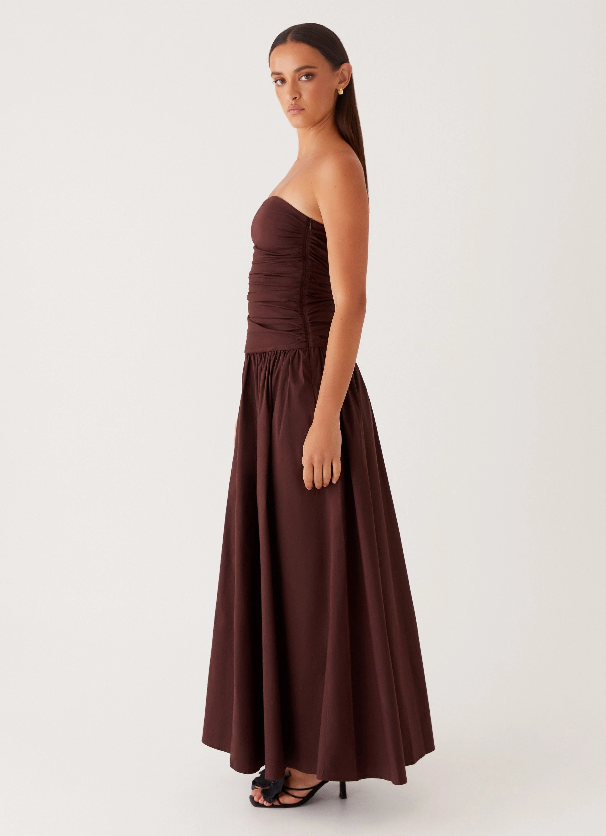 Calm Grace Carmel Maxi Dress - Brown