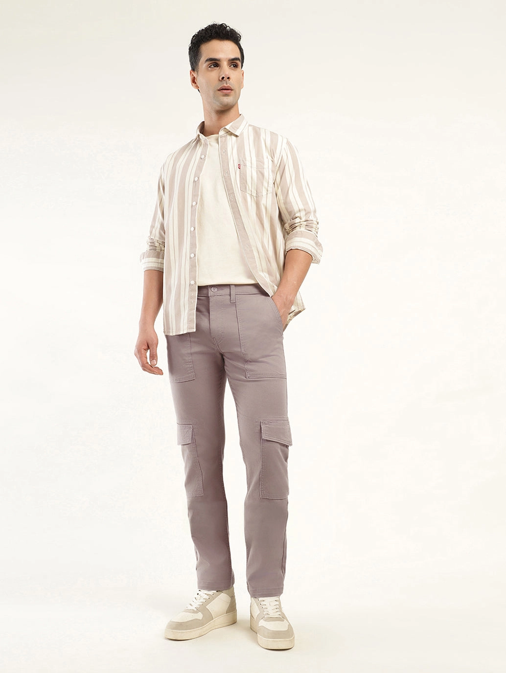 Men's Slim Fit Cargo Trousers Quick Wear Fit Reinforced Stress Points