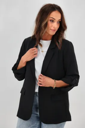 ErgonomicFit BreathableFabric Gloss by Shine On Leone Blazer Black