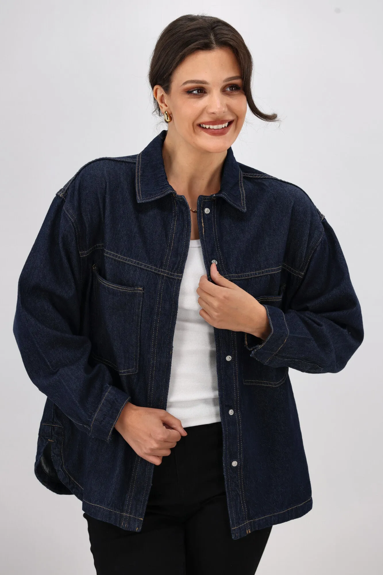 OdorResistantTreatment ONLY Emmie L/S Shirt Rinse Denim